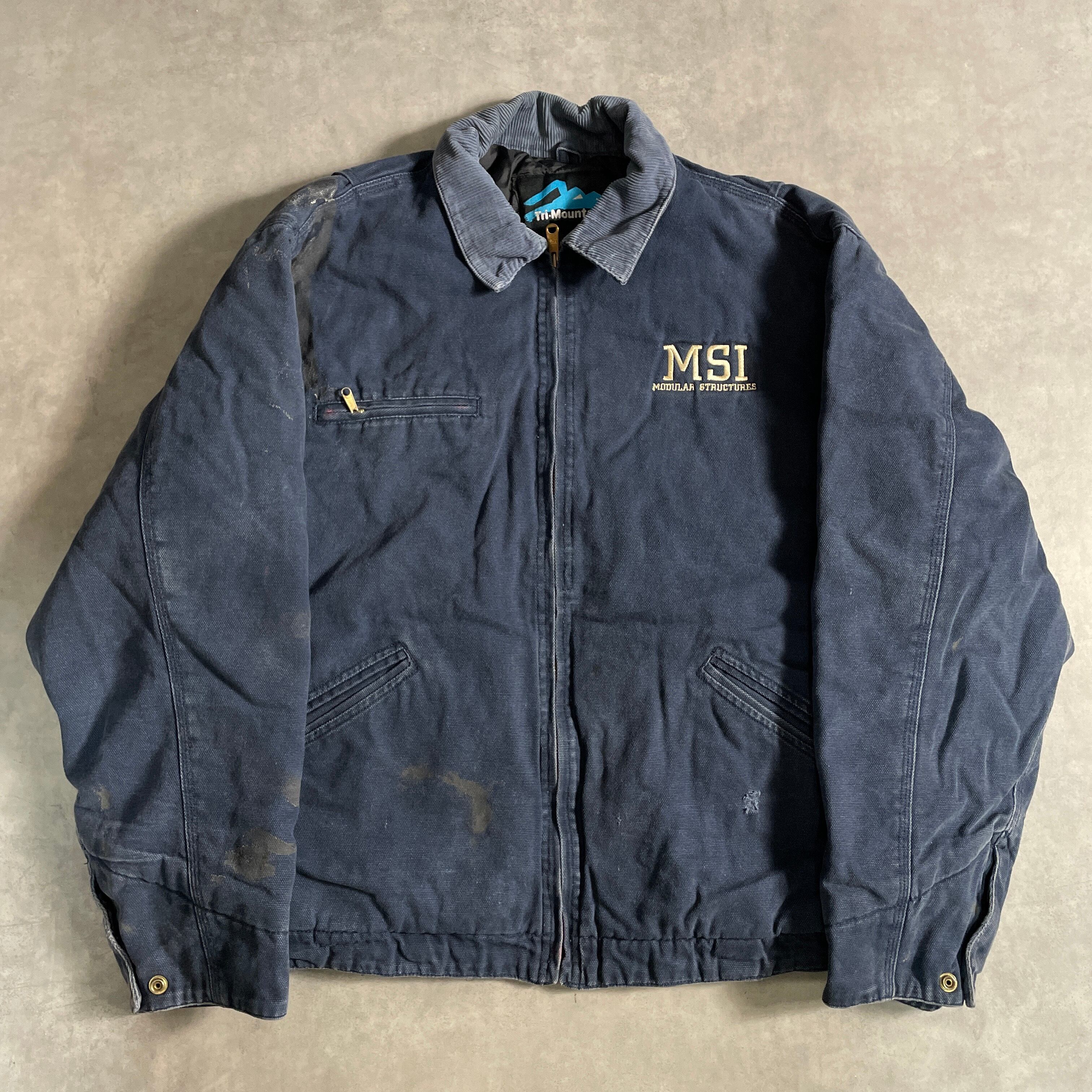 90s Tri-mountain デトロイトジャケット ワーク ダック 企業 vintage