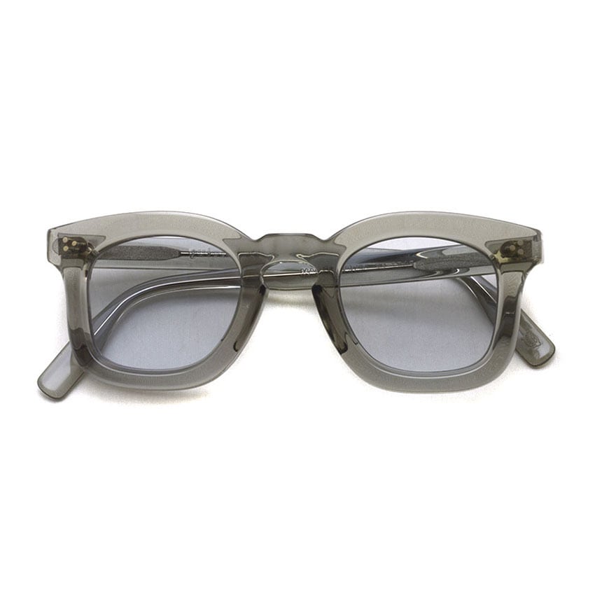 guepard / gp-17 / grir - Light Blue Flat lenses グリ・クリアグレー - ライトブルーフラットレンズ　 フレンチヴィンテージ ウェリントンフレーム