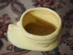 レモンイエロー　陶器のベビーシューズ（ヒビあり） 画像15
