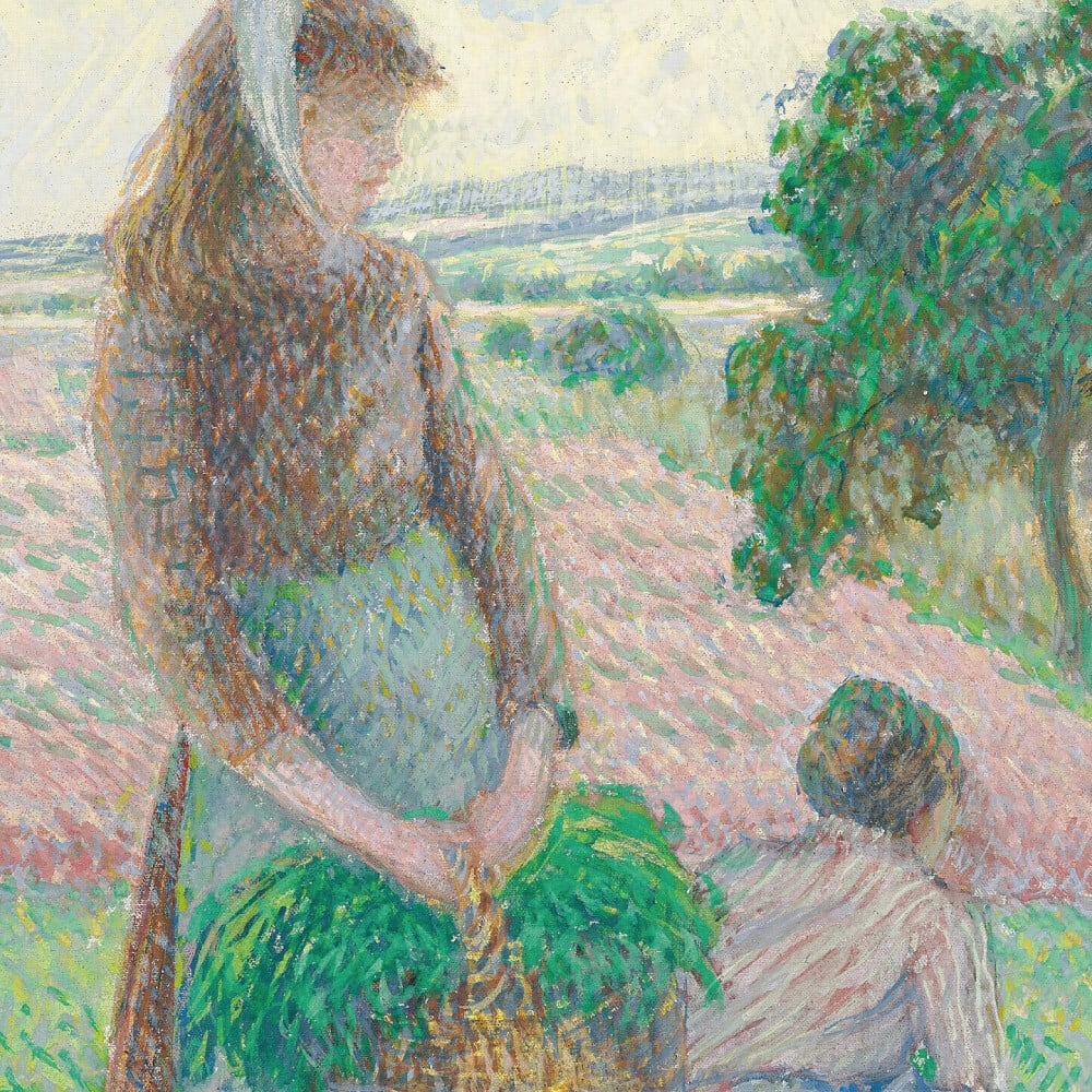 カミーユ・ピサロ 籠を運ぶ農婦 アートポスター 風景画 名画 絵画