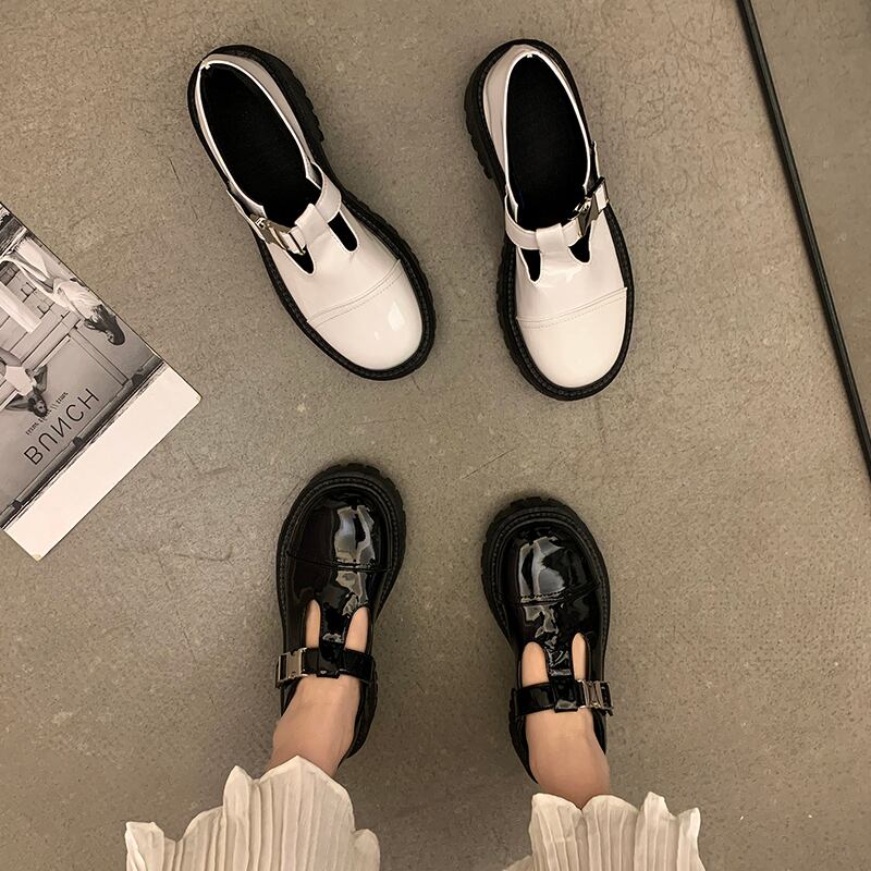 レザーレディースサマーブラック 靴 シューズ 夏物 ラウンドトー 部族の婦人靴57073081548