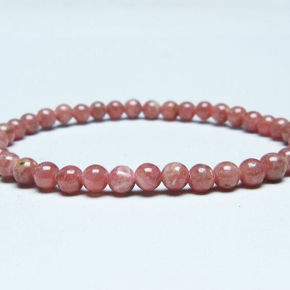 インカローズ ブレスレット 5mm ロードクロサイト ブレス 一点物 メール便可 [M便 1/10] 111-46506