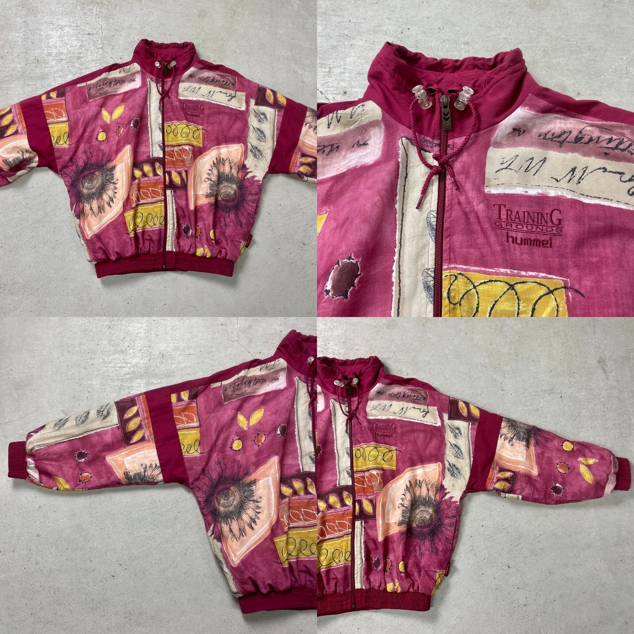 90年代 TRAINING GROUNDS hummel ヒュンメル ナイロンジャケット 