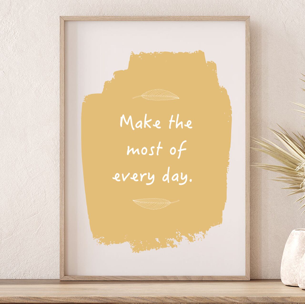 Paint メッセージポスター／イエロー／015-t | green graphic |「植物