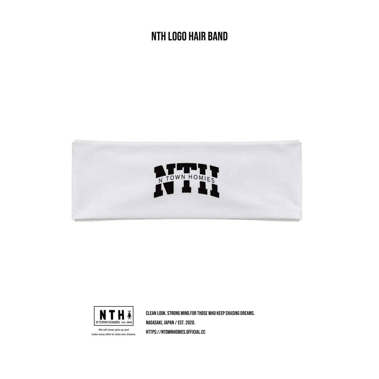 NTH LOGO HAIR BAND color White - 1