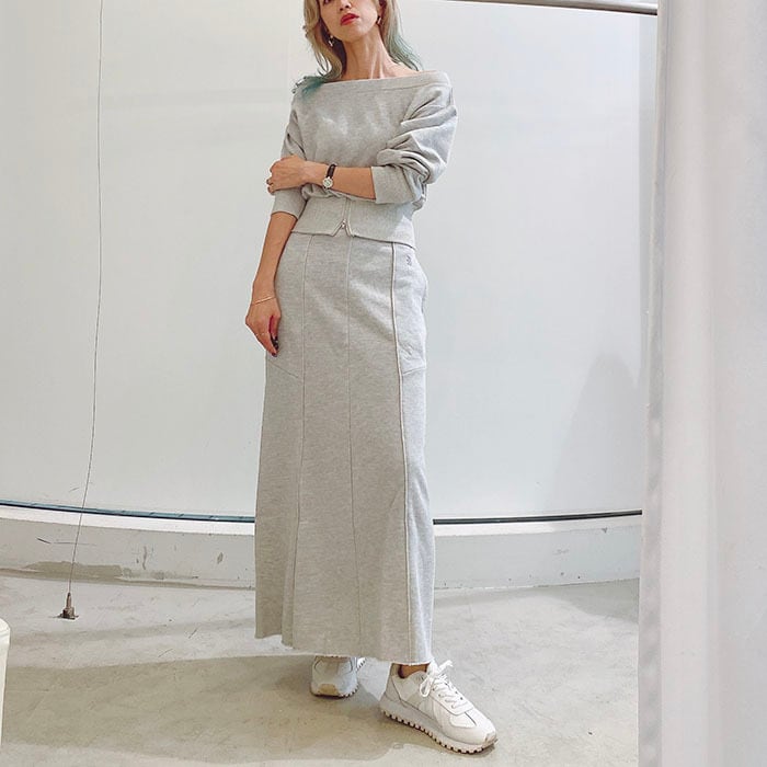 LAGUNAMOON ラグナムーン ウエストZIPラメスウェットプルオーバー