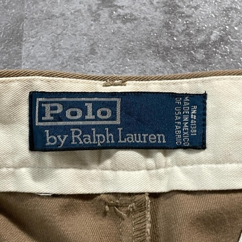 00s Ralph Lauren メキシコ製 36/32 ベージュチノパンツ 詳細写真2