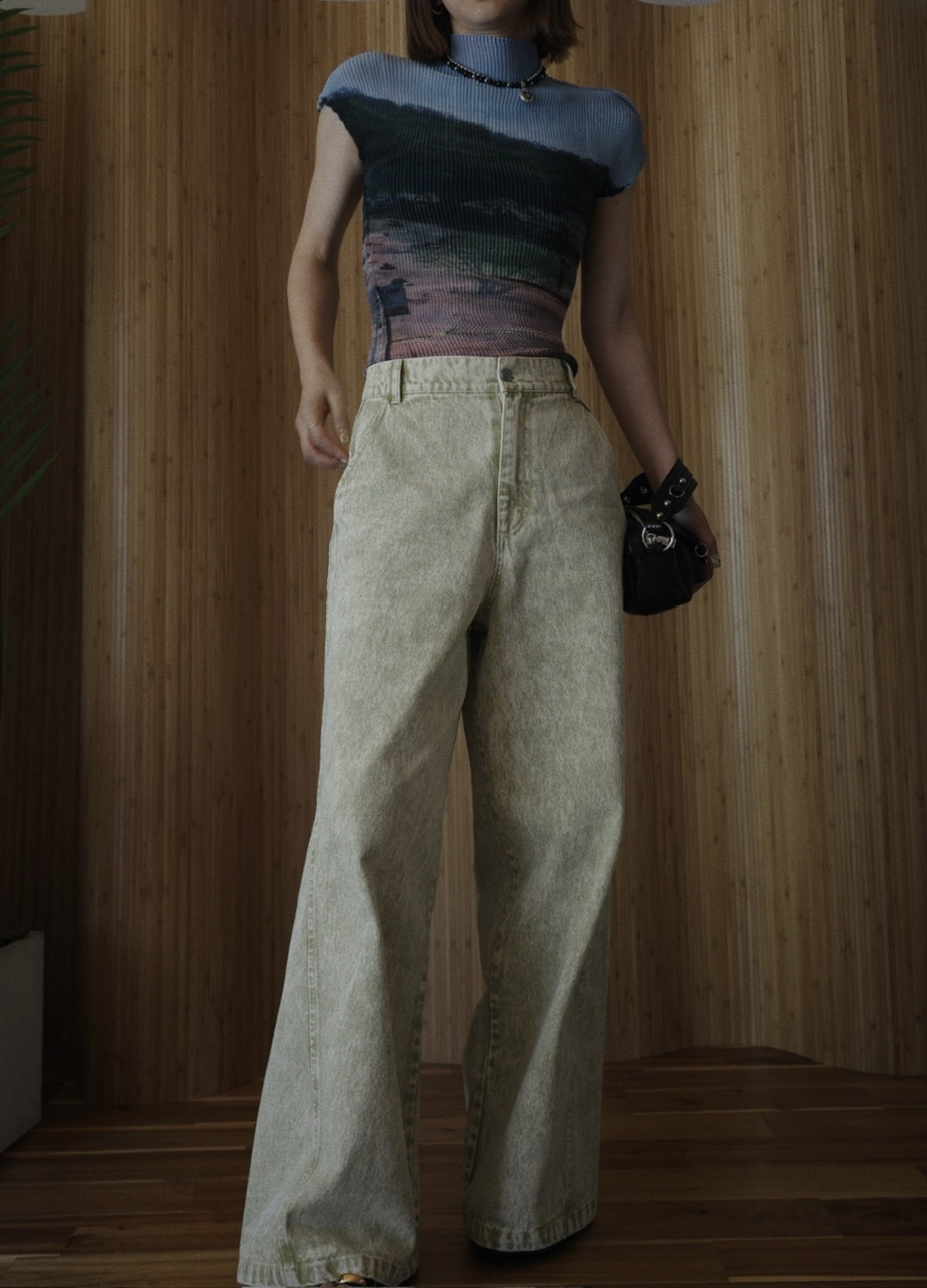 4colorケミカルカラーワイドデニム