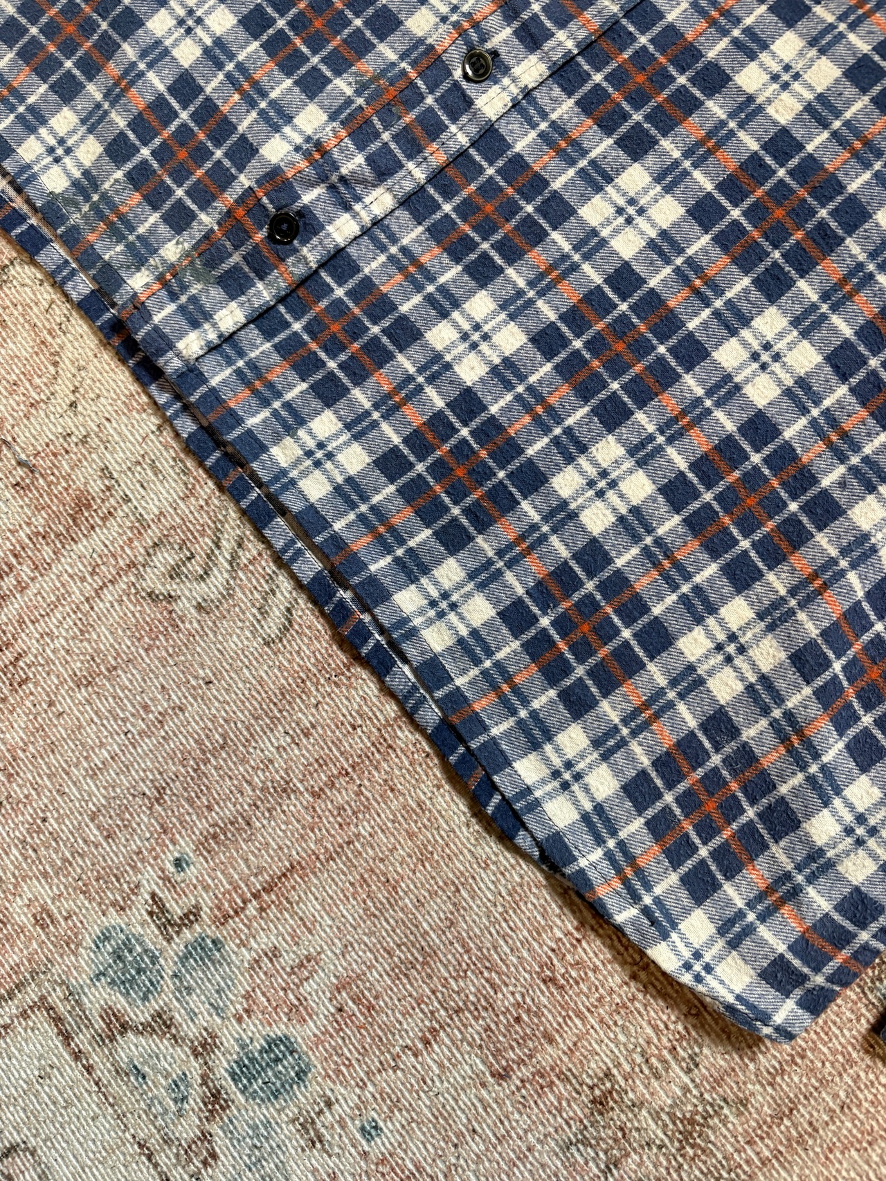 80s / JC PENNY / print flannel check shirts