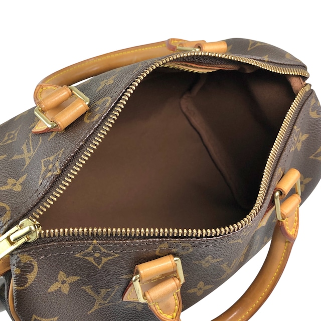 LOUIS VUITTON ルイヴィトン スピーディ25 モノグラム ハンドバッグ ブラウン レザー vintage ヴィンテージ オールド vbsmgd