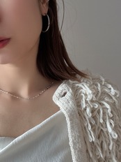 ハンマードフープピアス