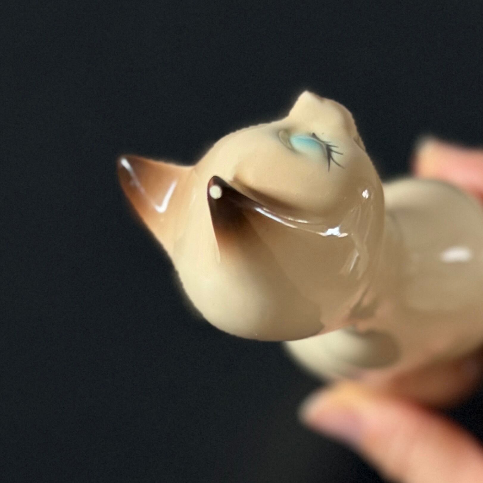 シャム猫の置物 ペア 陶器製 ヒビあり◇昭和レトロ | 古家具古道具kuon