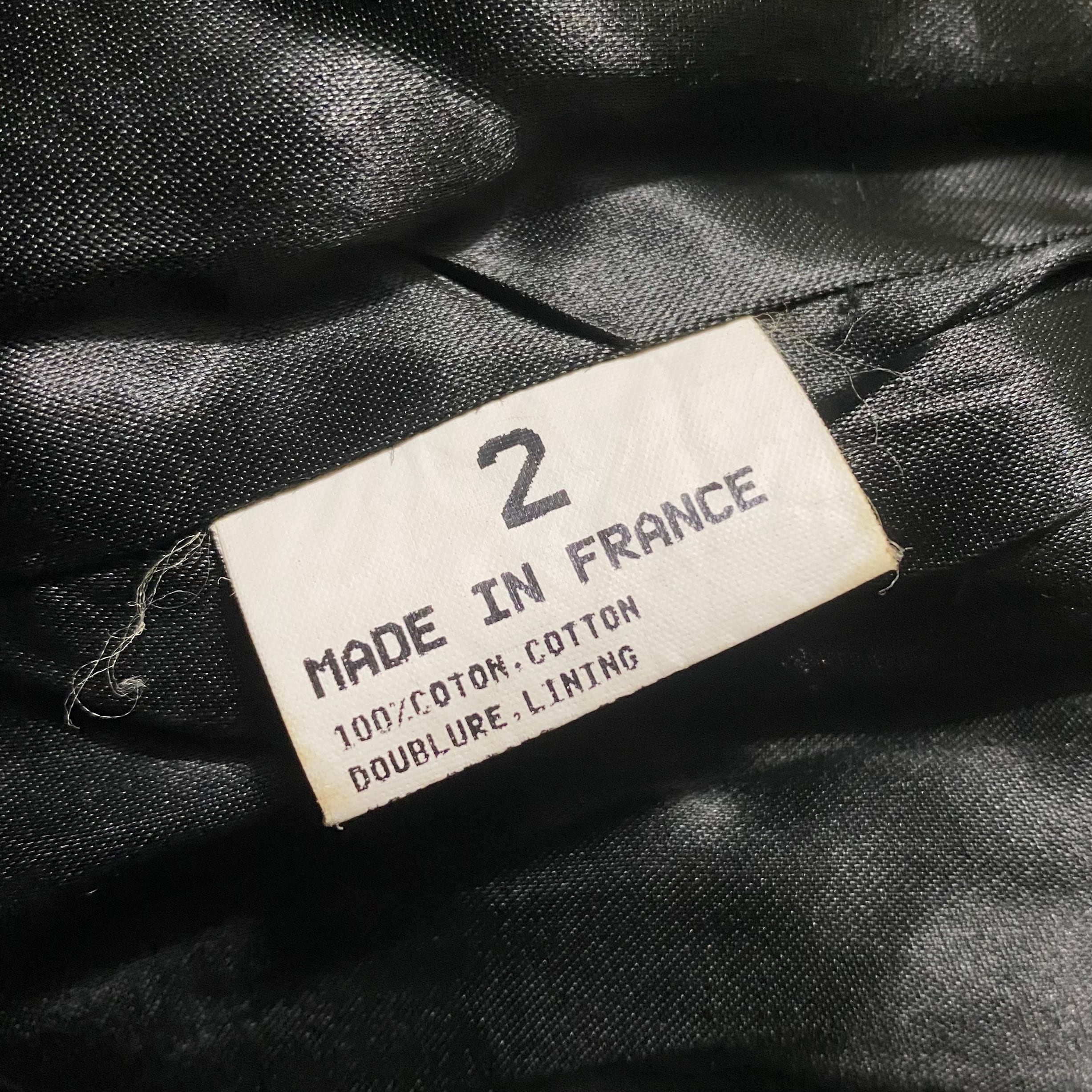 vintage AGNES B. HOMME black moleskin drizzler jacket | NOIR ONLINE