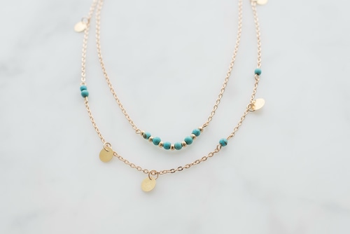 BLUE GOLD NECKLACE