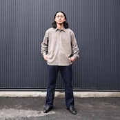 INTÉRIM / TRICOLOR CHECK GINGHAM DEADSTOCK SQUARE REGULAR SHIRTS