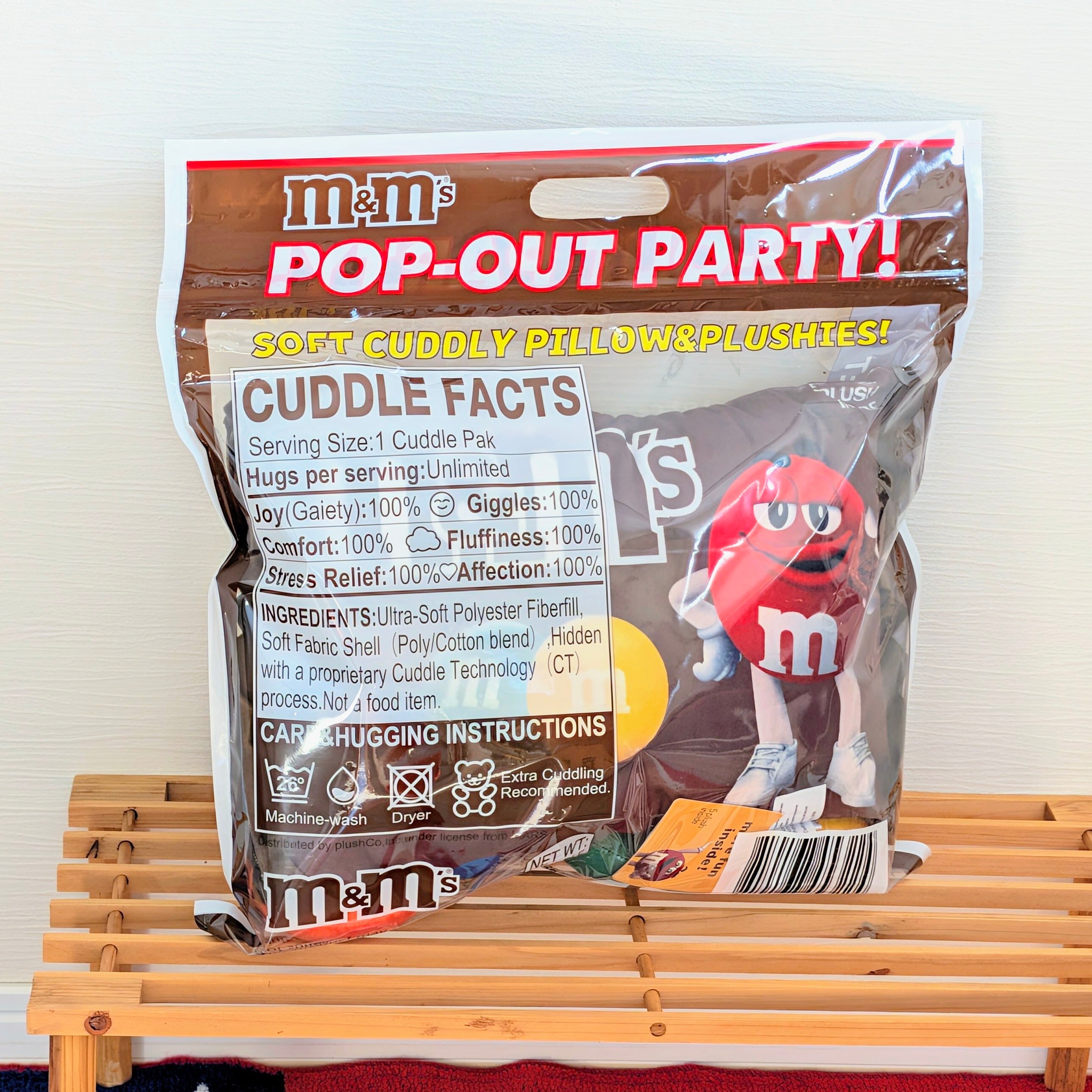 ✨️プレゼントで貰ったらめちゃ嬉しい♡✨️【 m&m's ( エムアンドエムズ ) 】 Snack Bag Plush Pillow Set / 5チョコレートプラッシュ in パッケージクッション〚アメリカン雑貨 アメトイ〛