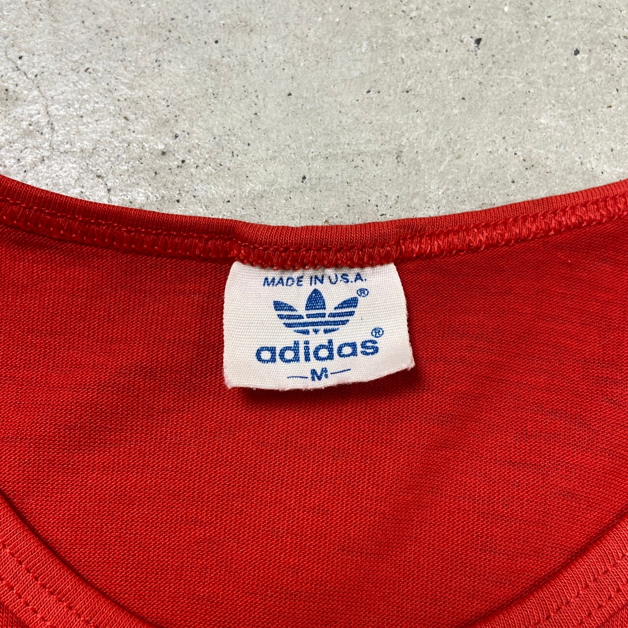 80年代 USA製 adidas アディダス トレフォイルロゴ タンクトップ 
