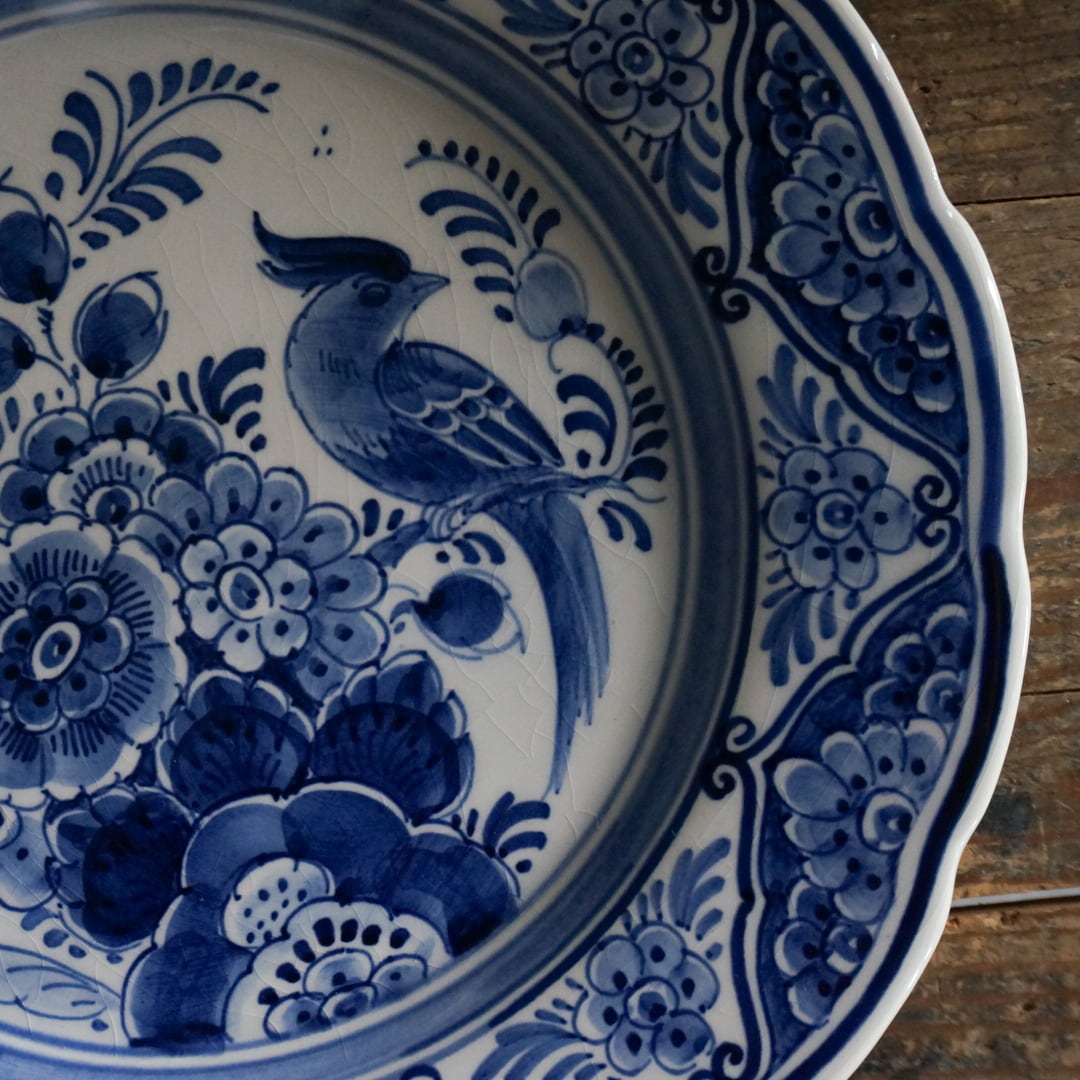 古いオランダの陶器皿