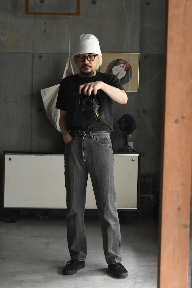 OK/90's "Levis501" salfa black denim pants.