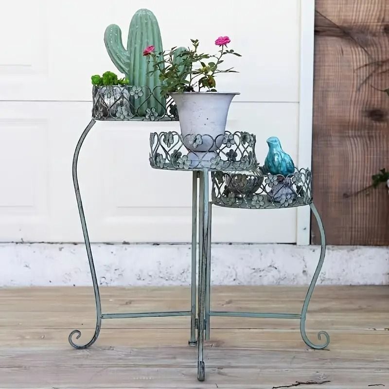 プラントスタンド 3段 アイアン フラワースタンド プランター台 花台