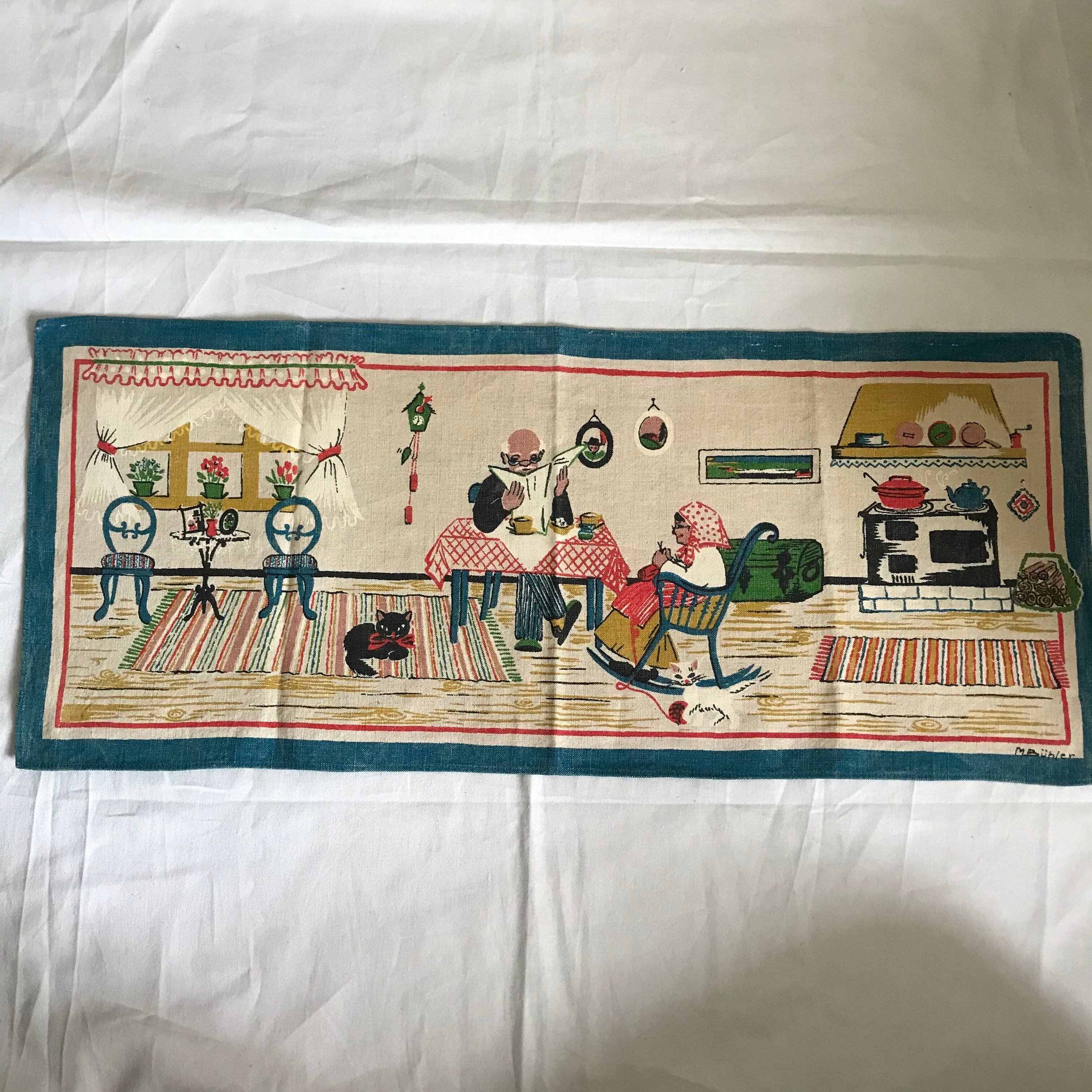 夫婦のいるシーンの布