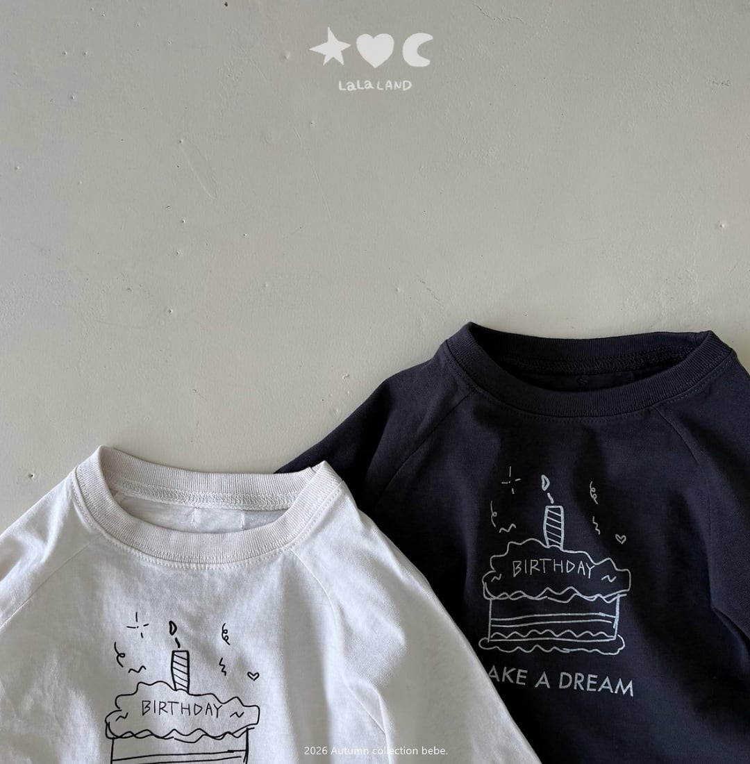 送料無料【予約】/  babyハッピーラグランTシャツ  /lalaland