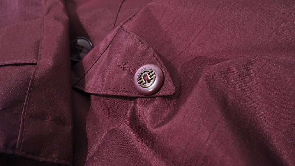 Dull Shining Bordeaux color Deformation Design long coat(made in Belarus)