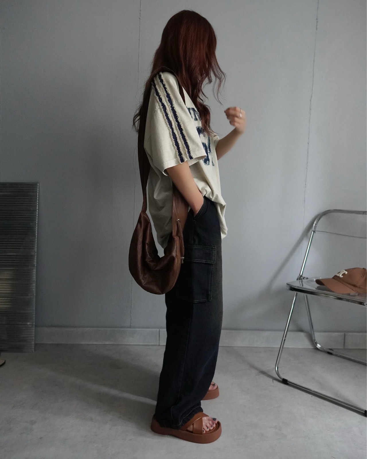 【unused.lab】Sideline denim patch CS/Indigo