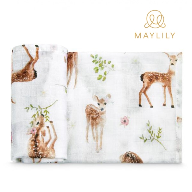 バンブーモスリン スワドル/森の子鹿