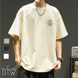 【韓国メンズファッション】両面プリントTシャツ シンプル クール プチプラ ユニセックス サイズ豊富 BW2603
