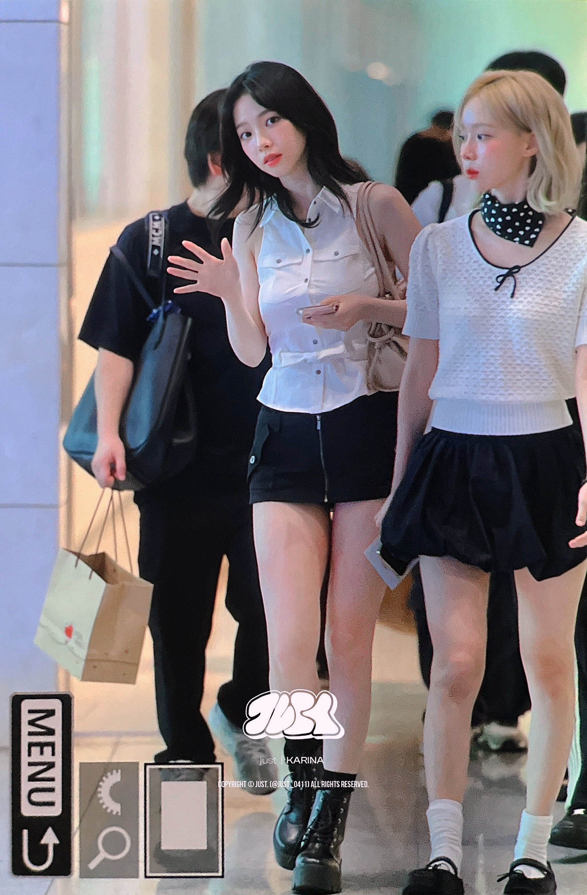 ☆aespa カリナ 着用！！【BeDevil】ベルト ディテール カラ ナシ