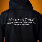 BLACK LETTER LOGO HEAVYWEIGHT ZIP HOODIE