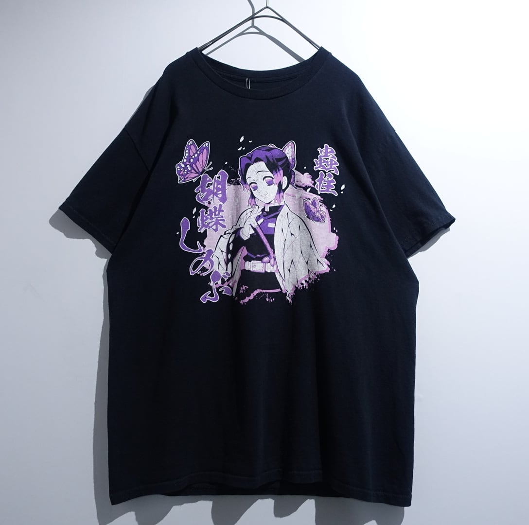 "Demon Slayer" Black Kocho Shinobu Anime Print T-Shirt