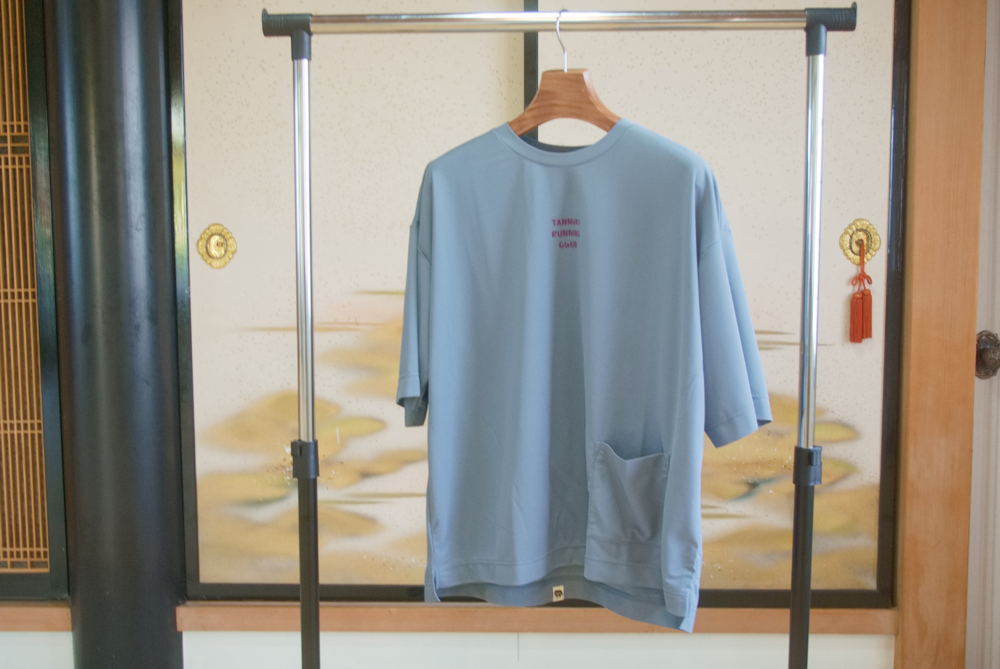 TANNUKI Running(タヌキランニング)Micro Pique Big T ブルーグレイ
