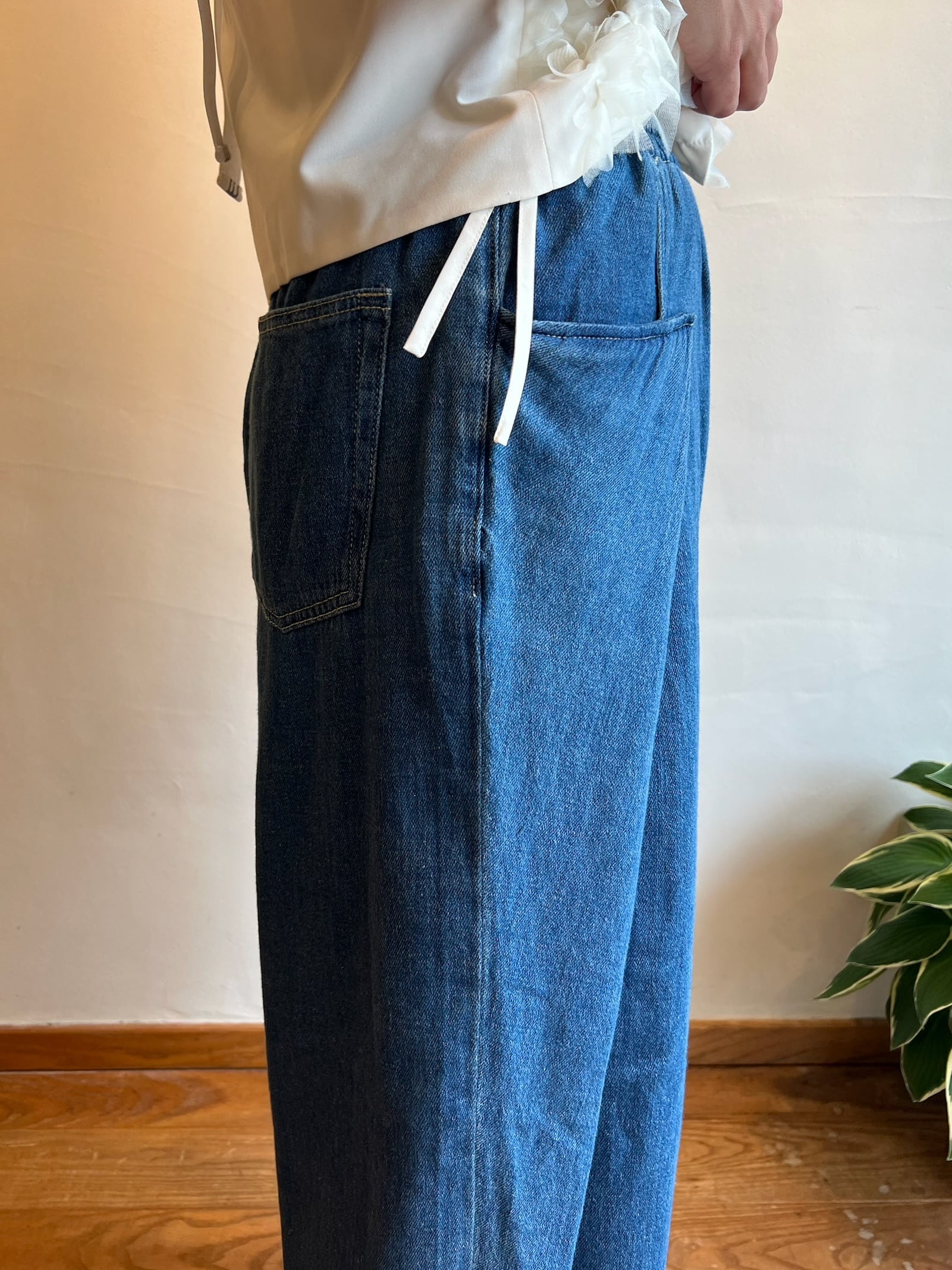 CYAN TOKYO / オーバータックリネンデニムワイド | anouk