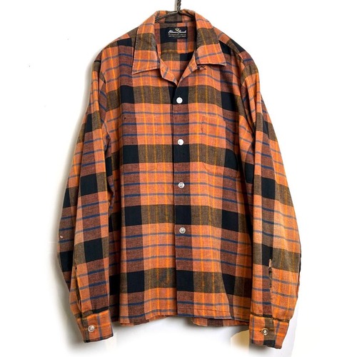 [Classic Casuals] Vintage Loop Collar Plaid Shirt [1960s-] Vintage Loop Collar Plaid Shirt