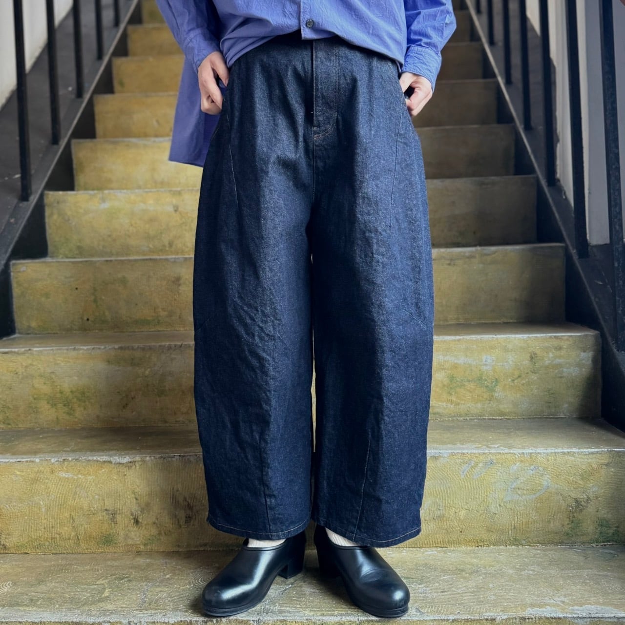 快晴堂 - Girl's・ライトオンスデニム／斜めポケットNewころんパンツ