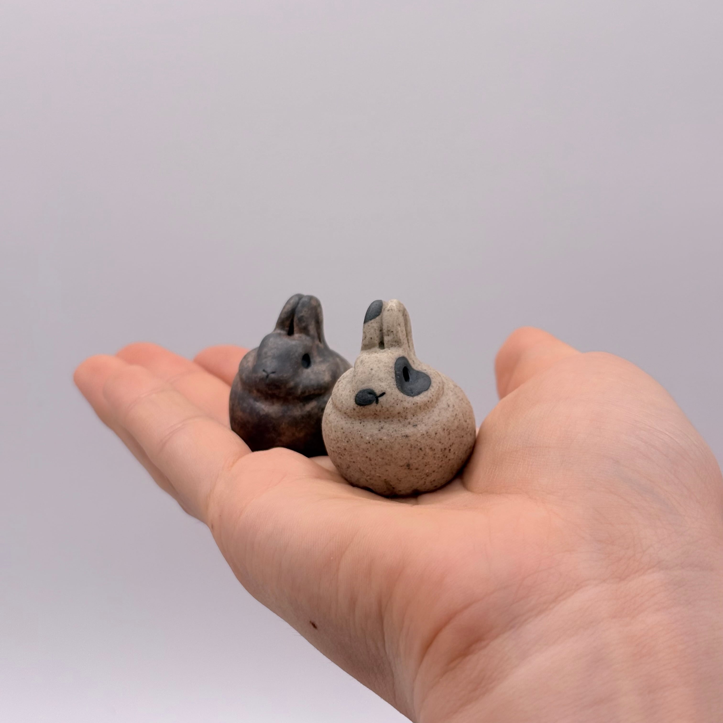 らふうさ(個性派) 手作り陶器のちいさなうさぎ | やきもの みちかけ