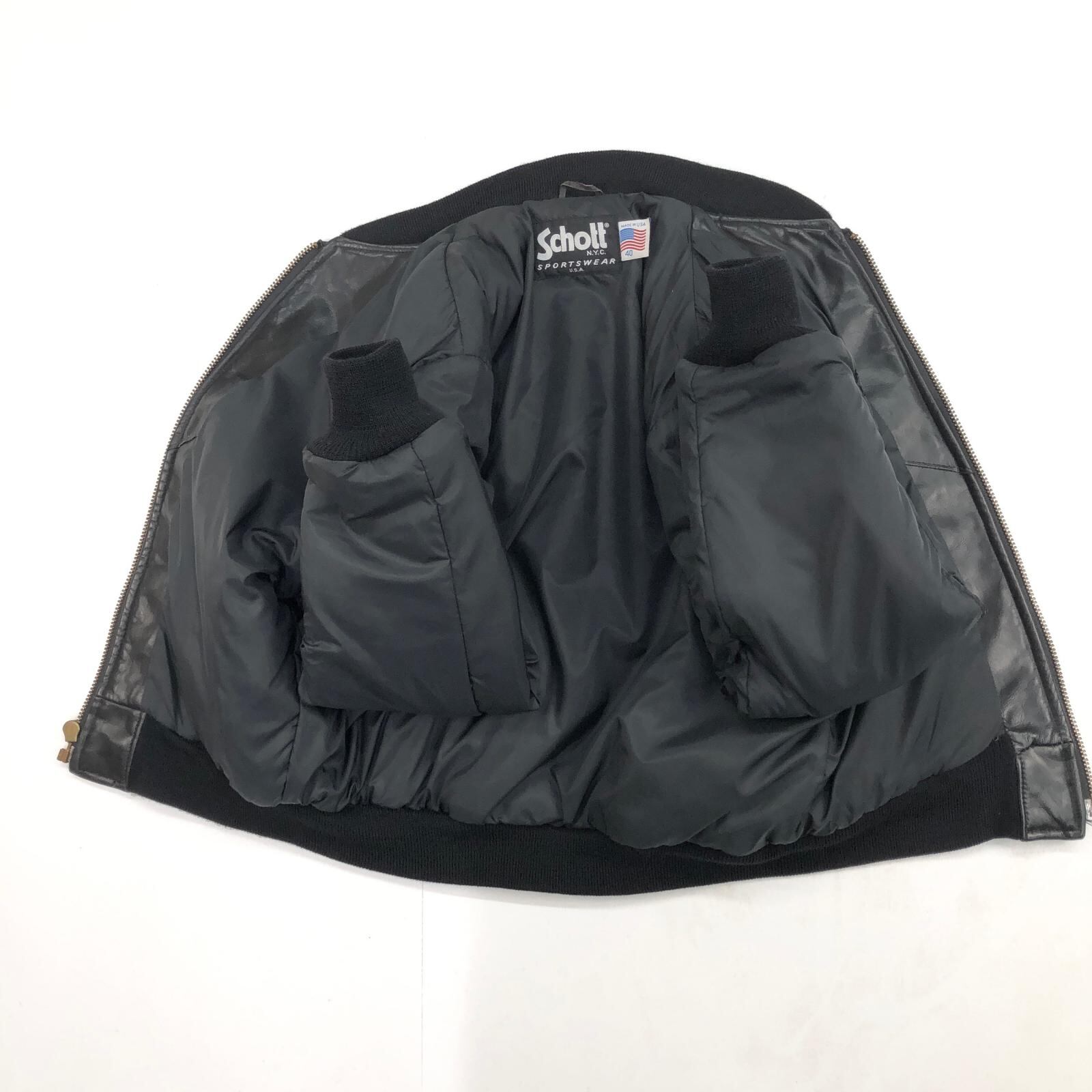 SCHOTT Schott N.Y.C ショット 90年代 USA製 MA-1 タイプ レザー