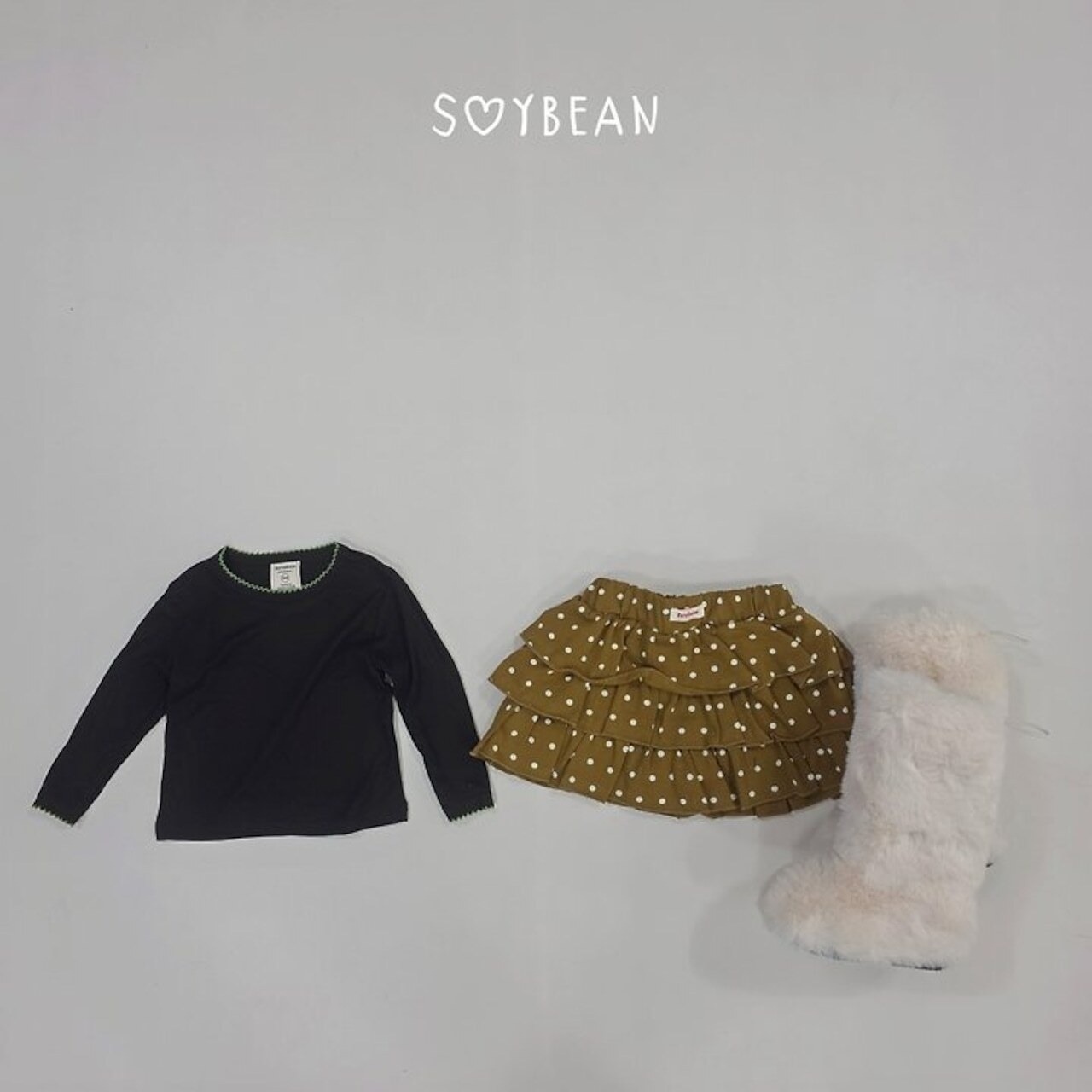 韓国子供服 / 26Autumn / soybean / メロウ スリムTシャツ / キッズ服 / ジュニア服 / 秋服 *XS~JM*