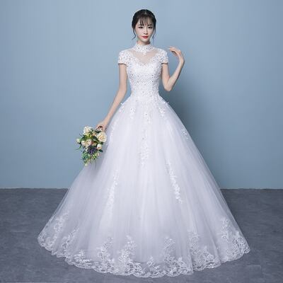 ウエディングドレス ホワイト 贅沢な総レース ビジュー タンク