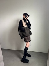 【受注予約:10月上旬入荷予定】ピーチボア切替中綿vest/カーキ