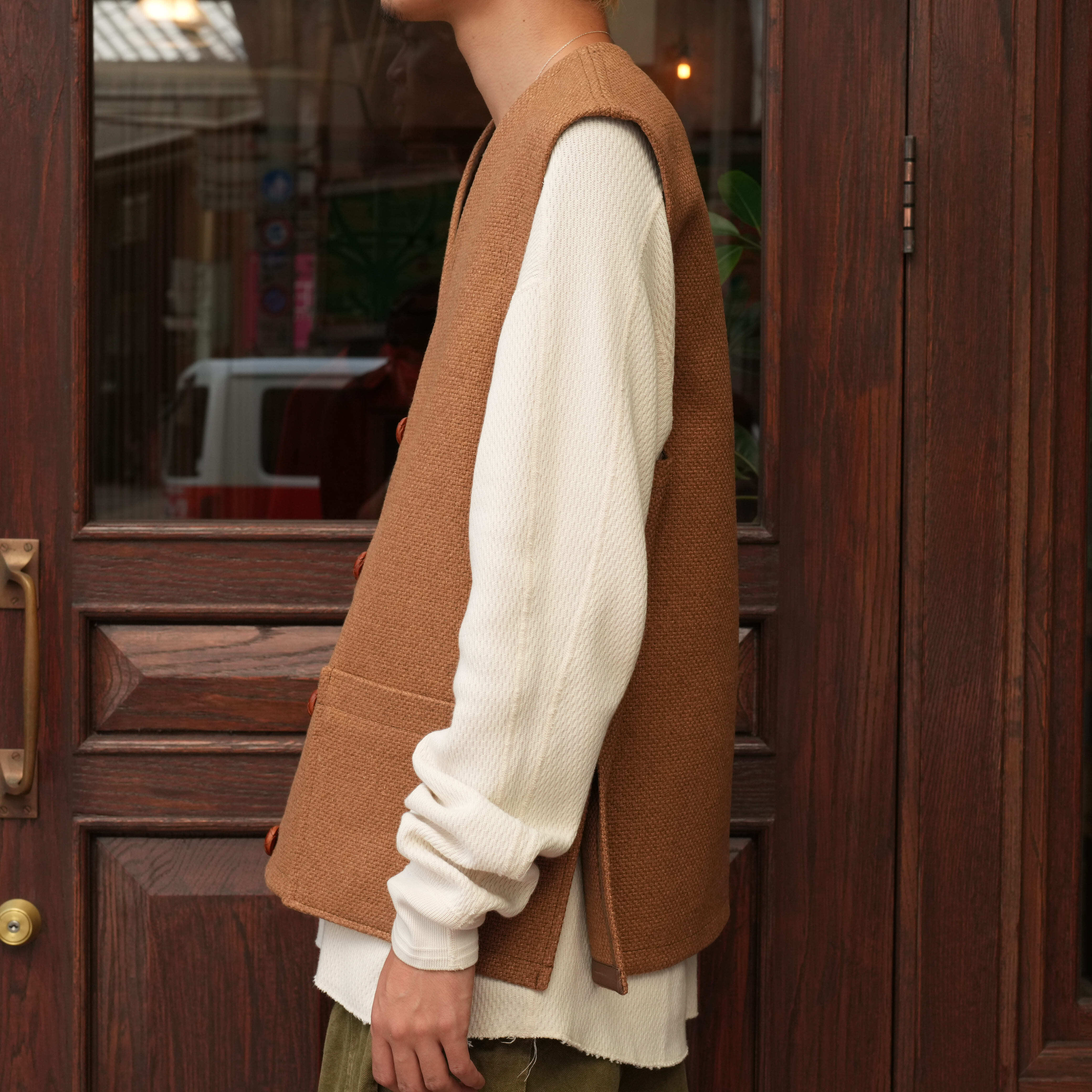 トップス Herill 25AW Cashmerelinenmat Chimayovest HERILL(へリル)25AW 