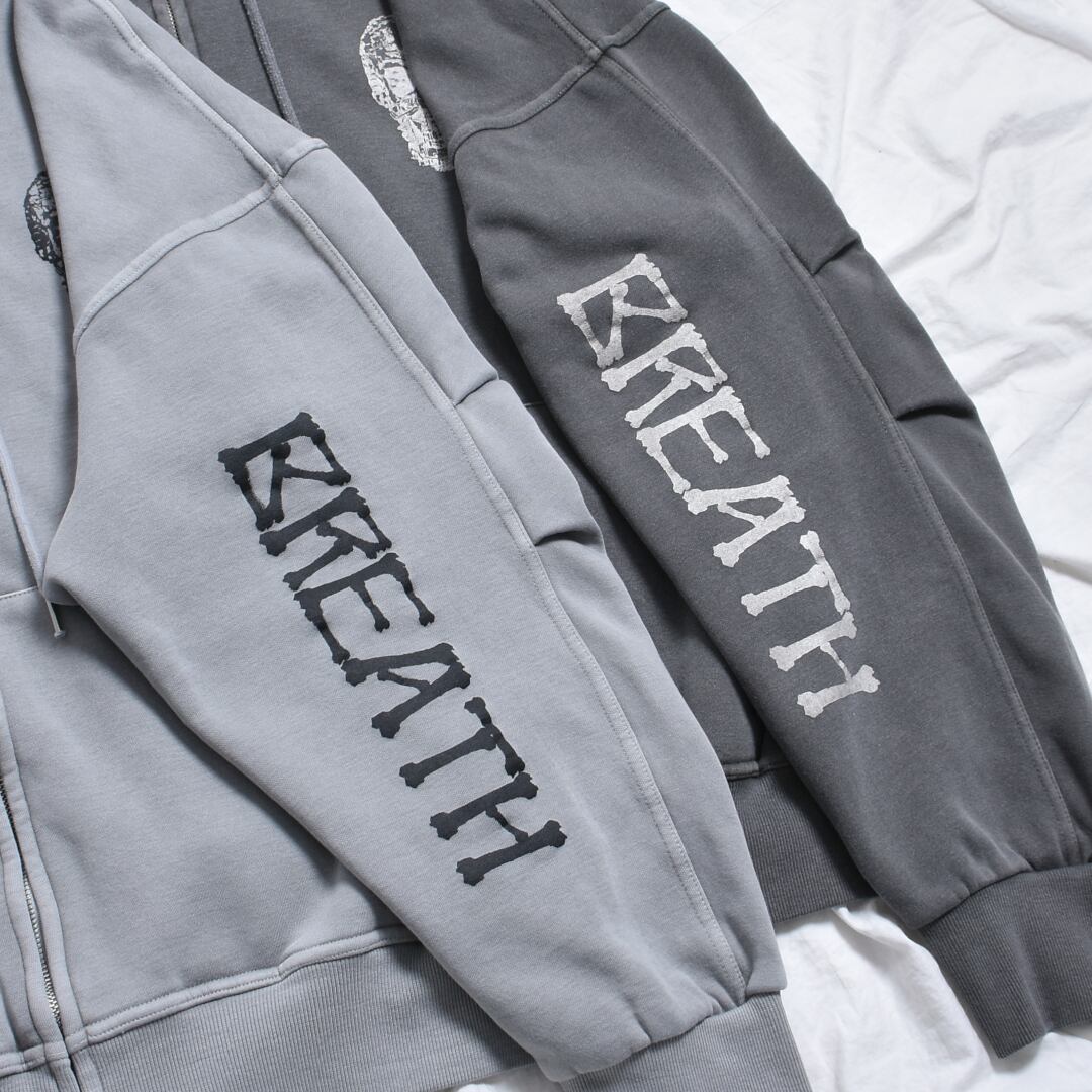 SKULLピグメントZIPパーカー(裏起毛) | VOLCAN&APHRODITE