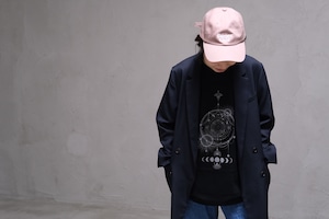 天体観測・月の満ち欠け Tシャツ シルバー BLACK（men&women）