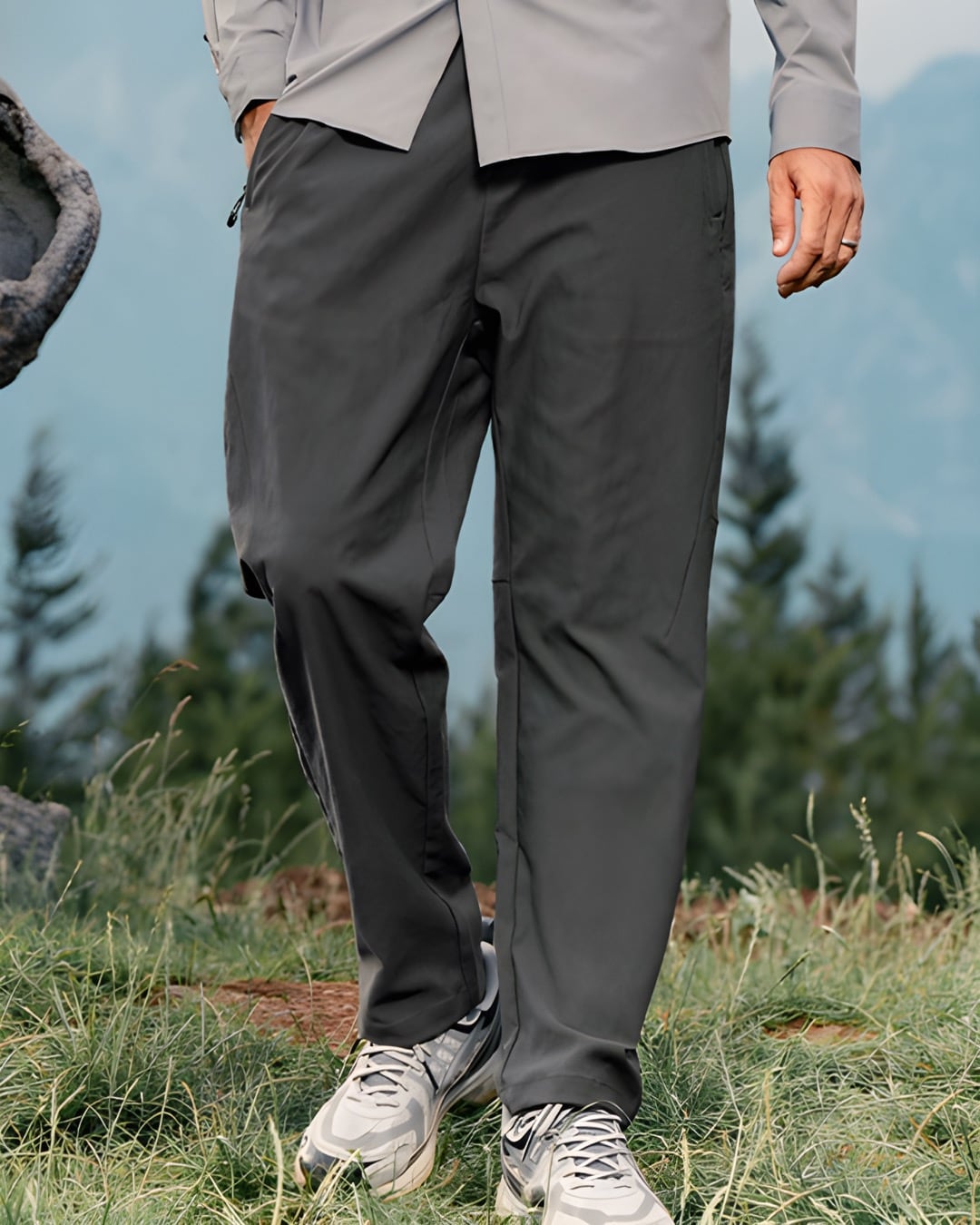 ベーシック カジュアルストレートパンツ 4色 E0186