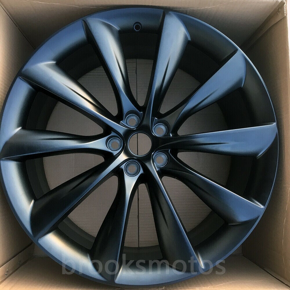 22インチ T-STYLE マット ブラック ホイールセット テスラ モデル X