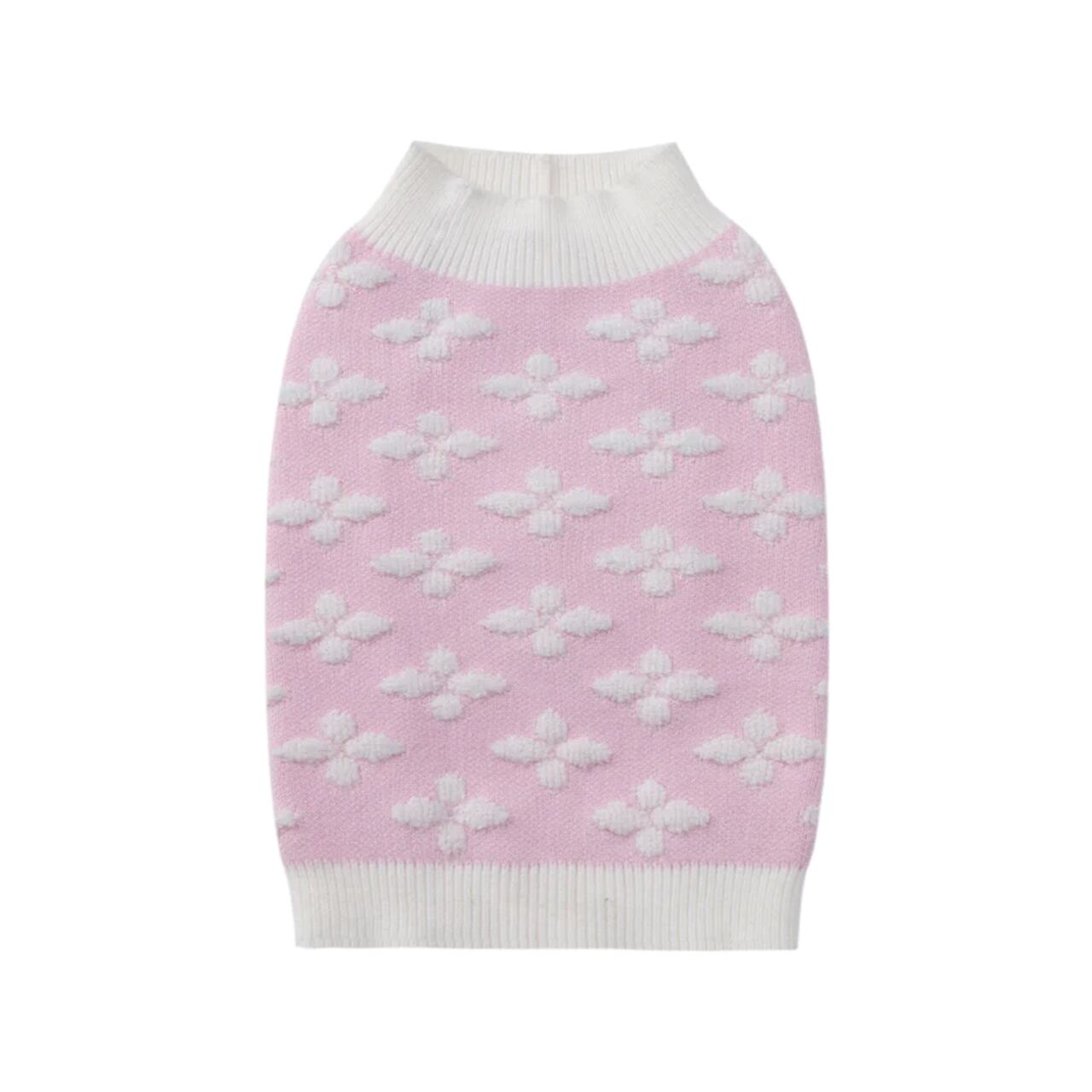 SLEEVELESS FLORAL TEXTURED JUMPER(Pink) / OVER GLAM