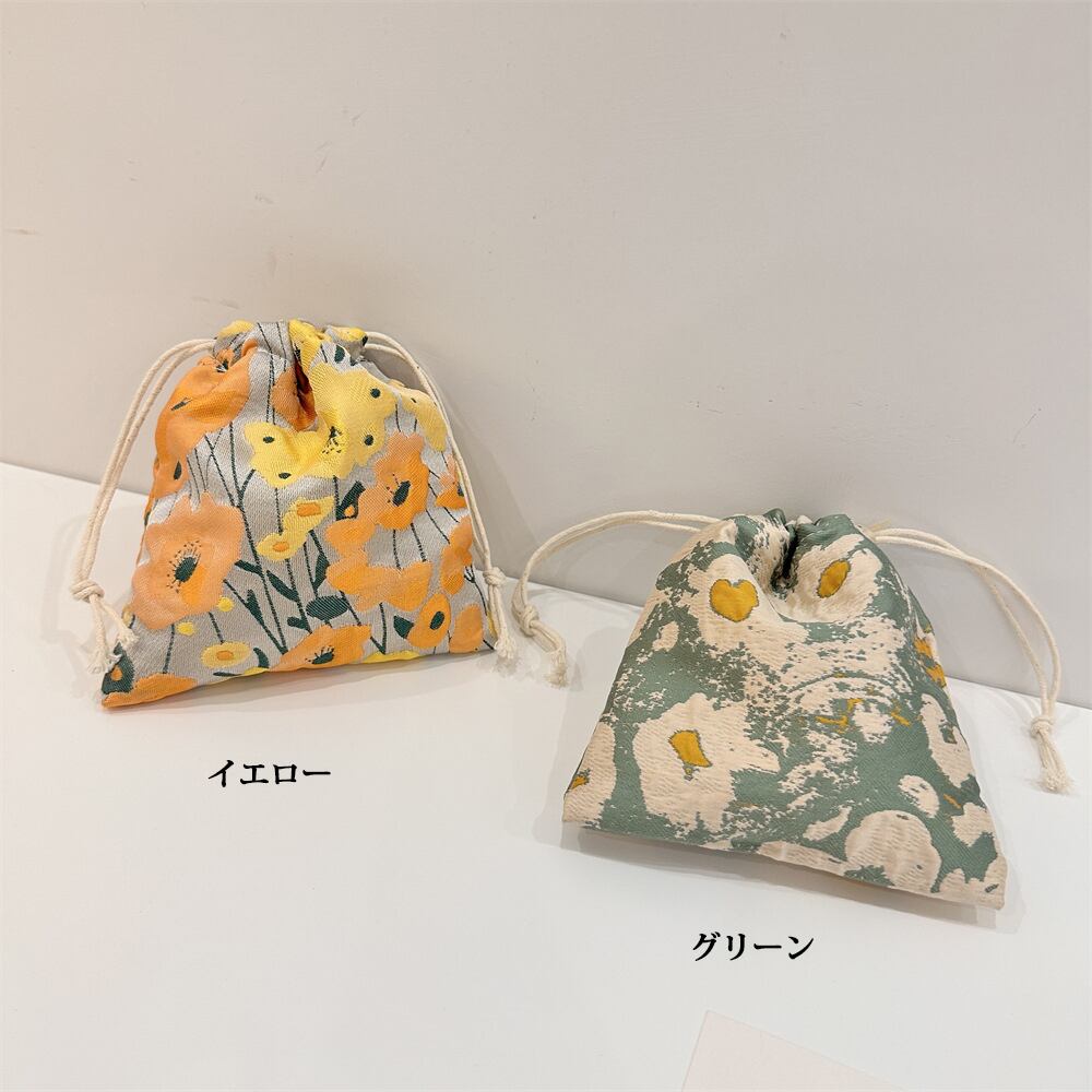 【希少】新品　スティナ　花びらポーチ　ドット柄 花模様 巾着袋 35fbac35f10f76399e9c85a6fa6f7a