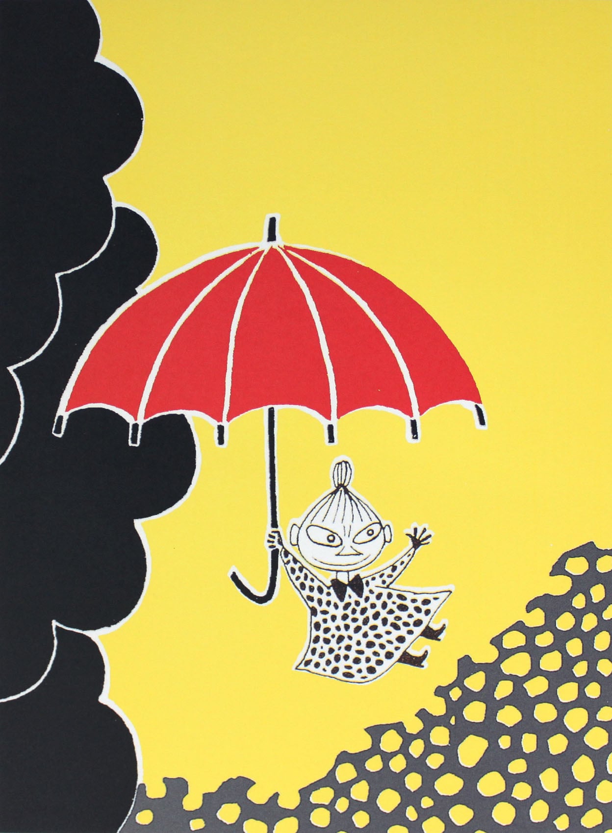 ムーミン 北欧 Putinki「リトル ミイ アンブレラ」送料無料 フレーム 展示用フック付アートポスター 絵画 インテリア アート